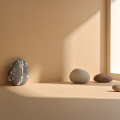 Elegant neutral product display background for premium product showcase