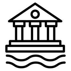 Financial Stability Line Icon of Inventory Robots Icon Set