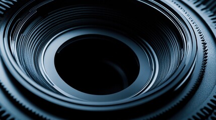 fstop. Close-up of camera aperture blades forming a geometric pattern. product launch decks, UI/UX mockups, designed for data visualization dashboards and holographic UIs.