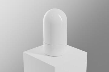 Cosmetic foundation Stick mockup, twist up lipstick tube packaging mockup, white Sunscreen Stick Tubes with cap, Cylindrical Deodorant container, round shape Rotating lip balm Tube packaging