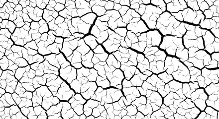 Detailed cracked earth texture with abstract and organic pattern forming a visually interesting