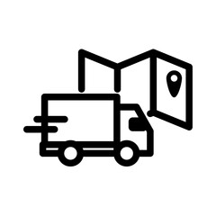 Route Plan Line Icon of Last-Mile Optimization Icon Set