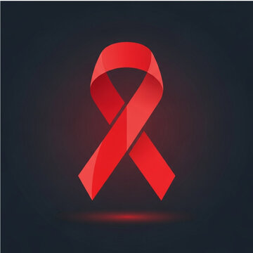 Classic red ribbon icon, solid color, clean design.