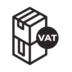 VAT Package Line Icon of Value-Added Tax (VAT) Icon Set