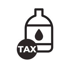 Fuel Excise Line Icon of Excise Tax Icon Set