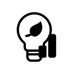 Eco Lighting Line Icon of Energy Efficiency Icon Set