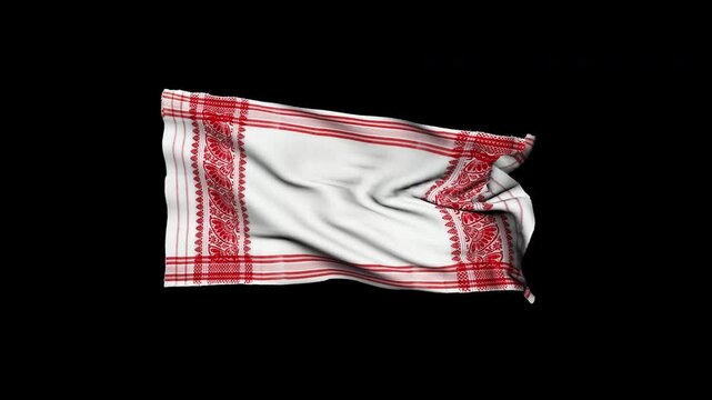 assamese symbol, assam gamocha, gamocha flag, assamese gamocha, bihu gamocha