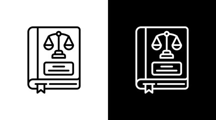 Rule Book With Icon Set Design