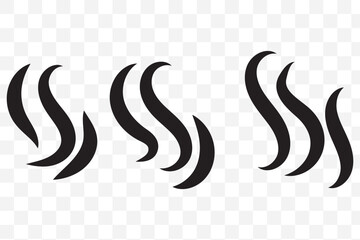 Smoke steam silhouette icon illustration isolated on white background