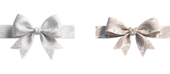 リボン　ペイズリー柄　模様　柄　装飾