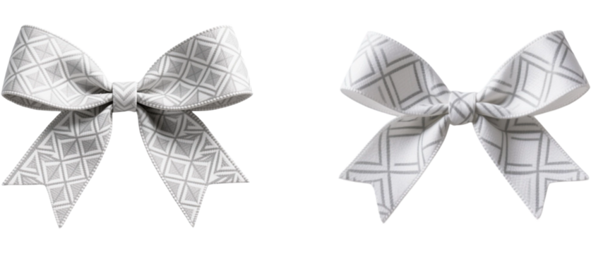 リボン　幾何学柄　模様　柄　装飾