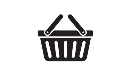 Fototapeta premium Shopping basket icon simple glyph vector illustration isolated on white background for web and mobile design