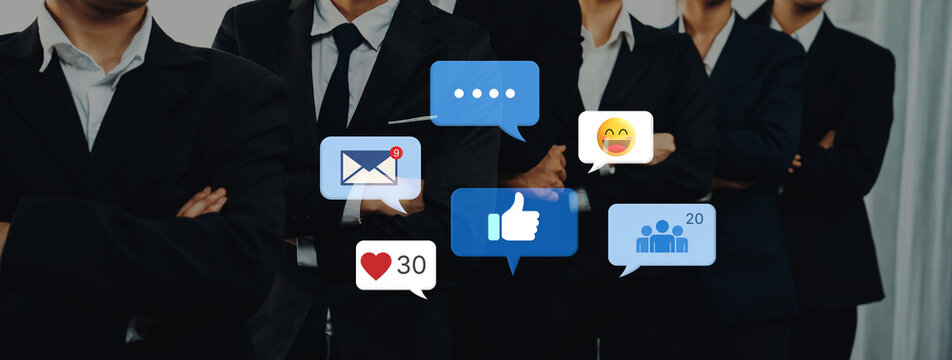A collection of social media notifications representing user engagement. These alerts for likes, comments, and messages are key to online communication and community interaction. Fermion