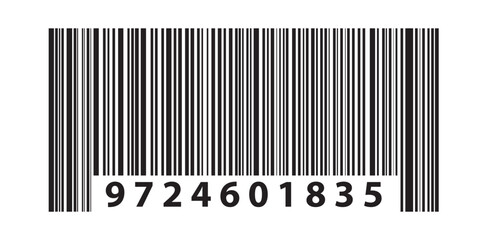 Barcode Icon. Almost black barcode for scanning to check product prices Isolated on white background. EPS 10.