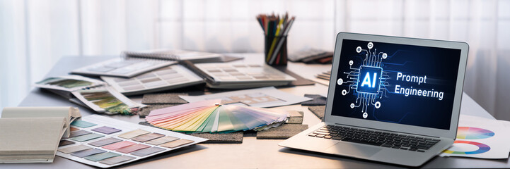 Generative AI virtual assistant tools for prompt engineer and user for ease of engage artificial intelligence AI technology help people to work with generative AI functions by prompting the AI brisk