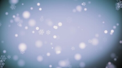 Christmas background, Beautiful realistic snow flakes falling animation on a colorful screen background, perfect for winter themes, Christmas videos, festive intros, and background effects. - Powered by Adobe