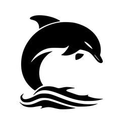 A graceful dolphin dancing with the waves — this stylish vector illustration is ideal for coastal branding, aquatic logos, and nature-inspired visuals.