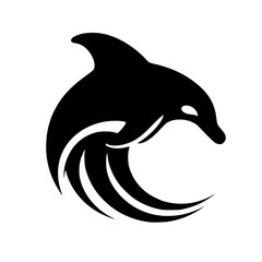 A graceful dolphin dancing with the waves — this stylish vector illustration is ideal for coastal branding, aquatic logos, and nature-inspired visuals.