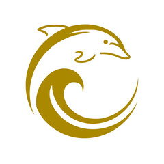 A graceful dolphin dancing with the waves — this stylish vector illustration is ideal for coastal branding, aquatic logos, and nature-inspired visuals.
