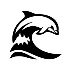 A graceful dolphin dancing with the waves — this stylish vector illustration is ideal for coastal branding, aquatic logos, and nature-inspired visuals.