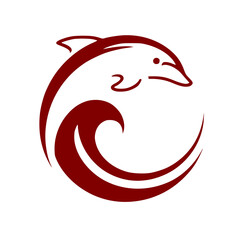 A graceful dolphin dancing with the waves — this stylish vector illustration is ideal for coastal branding, aquatic logos, and nature-inspired visuals.