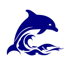 A graceful dolphin dancing with the waves — this stylish vector illustration is ideal for coastal branding, aquatic logos, and nature-inspired visuals.