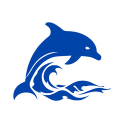 A graceful dolphin dancing with the waves — this stylish vector illustration is ideal for coastal branding, aquatic logos, and nature-inspired visuals.