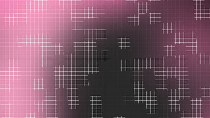 Neon Magenta Black Grid Line Abstract Background with Futuristic Glow Effect
