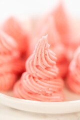 Buttercream Icing Swirls in Ceramic Dish