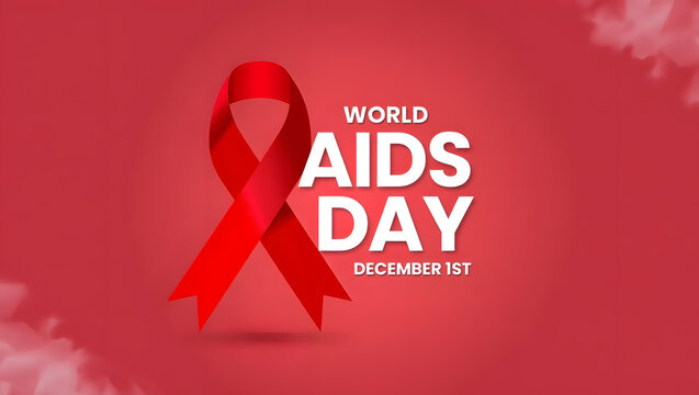 World aids day red ribbon awareness campaign