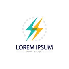 Modern Electric Lightning Power Icon Designed with Strong Thunderbolt Shape for Professional Branding