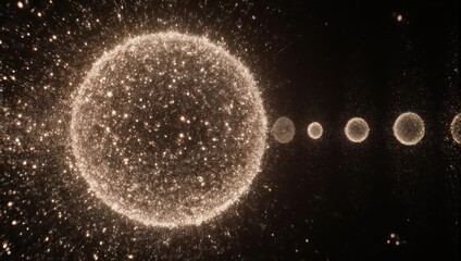 A vibrant depiction of a star and its orbiting planets.