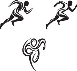 Naklejka premium Set of Sprint-Runner, sport logo