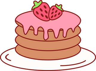Cute Strawberry Food Element