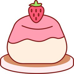 Cute Strawberry Food Element