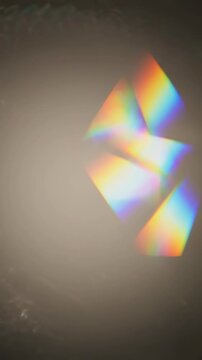 Extreme macro cinematic view through thick textured glass causing abstract chromatic geometric distortion patterns against a muted beige background material science, close-up, refraction
