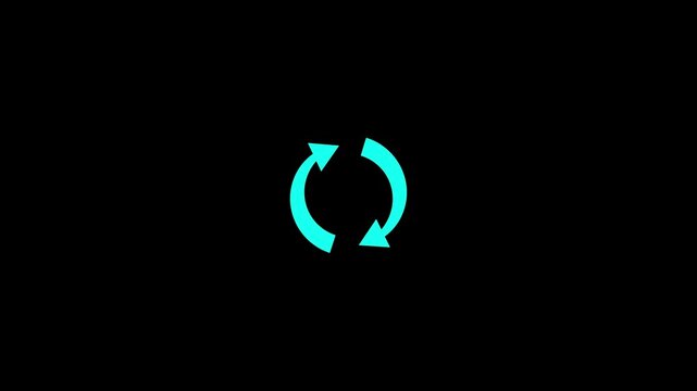 circle arrow icon refresh and reload animated. Circle arrow refresh icon rotation animation Motion graphic design.4k