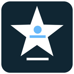 Walk of Fame Icon Vector Ideal for celebrity, entertainment, awards, and Hollywood graphics. Symbolizes fame, recognition, achievement, and stardom.