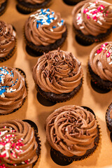 Baking Chocolate Cupcakes with Decadent Chocolate Frosting