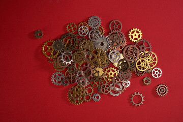 metal gears as a symbol for teamwork.