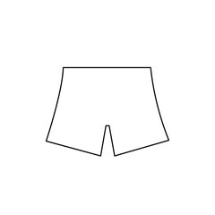 A large black outline shorts symbol on the center. Illustration on transparent background