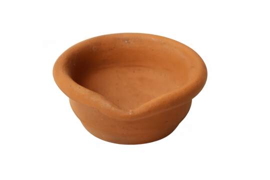 Traditional clay diya oil lamp for diwali festival
