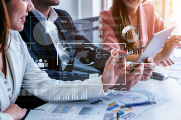 A comprehensive business intelligence dashboard for data analysis. The interface displays global metrics, team performance charts, and financial reports for strategic planning. Fermion