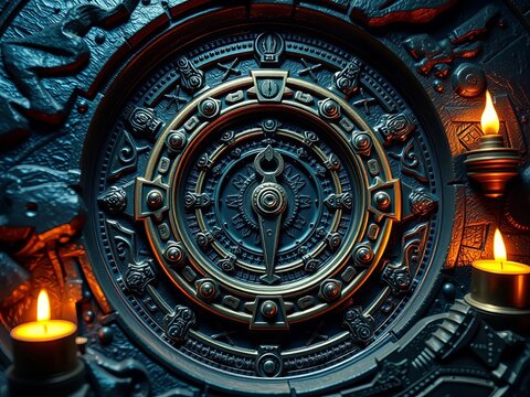 Intricate cryptex awaits, filled with secrets and challenges to unlock ,  riddle,  ancient