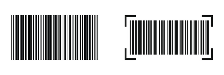 Retail product barcode graphic illustration. Barcode vector icon perfect for shopping apps, product catalog visuals, and commercial label mockups.