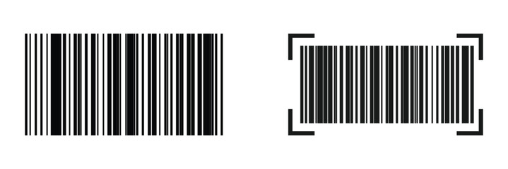 Bar code icon vector illustration isolated on white background