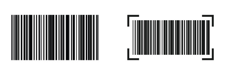 Representing barcode scanning vector icon. Barcode editable stroke outline icon isolated on white background. Flat vector illustration.