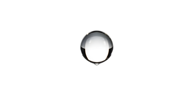 Abstract oval shape with glossy surface isolated on transparent background - Powered by Adobe