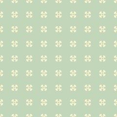 Seamless geometric floral pattern with vintage green background
