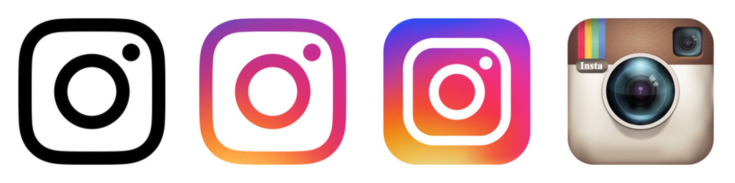 Instagram logo, Vector illustration instagram logo icon set, Instagram Logo Evolution: A Visual History of the Iconic Social Media App's Branding